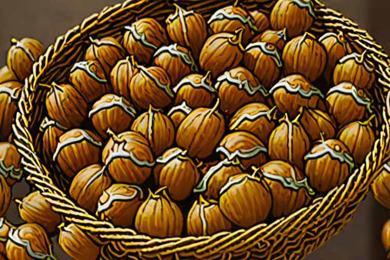 Basket of Hazelnuts