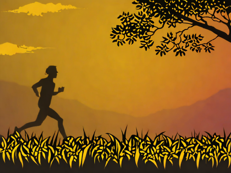 Athletic man running